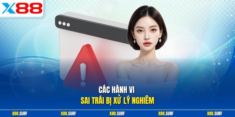 Quyền riêng tư và bảo mật X88 3 Các hành vi sai trái bị xử lý nghiêm