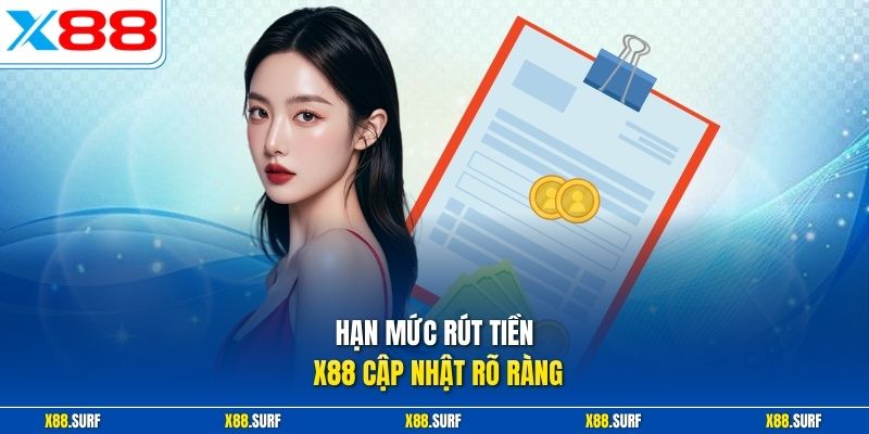 Hạn mức rút tiền X88 cập nhật rõ ràng